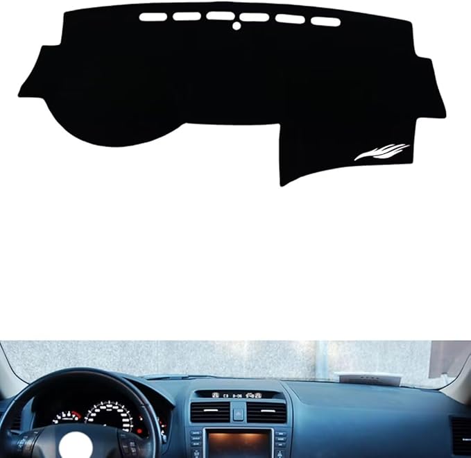 leather dashboard cover Compatible with HONDA Accord Ⅶ，dash cover（black）