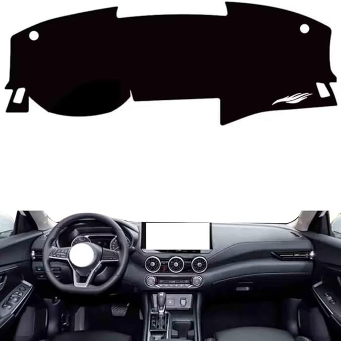 leather dashboard cover Compatible with Nissan sylphy 2023，dash cover（black）