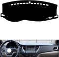 leather dashboard cover Compatible with HyundaiHyundai Verna 2020，dash cover（black）
