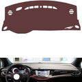 Leather Dashboard Cover Compatible with Buick Verano GS（Warning Light）,Dash Board Cover mat Anti-Slip Sun-Proof and dust-Proof(Brown)