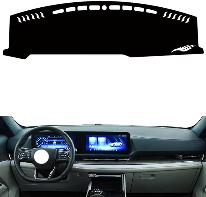 leather dashboard cover Compatible with Ford EQUATOR，dash cover（black）
