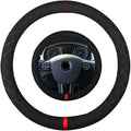 Suede Steering Wheel Cover,Compatible with Volkswagen Routan Touareg Leather Sport Non-Slip Wheel Cover Car Interior Accessories 15.5 16 inch for Man and Women