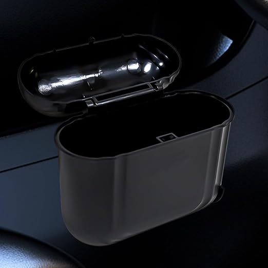Upgraded Car Trash Can with Lid & 5 Types Mounting Clips,Push-on Car Trash Bin with Trashes Bag for Garbage Storage,Versatile Cars Garbage Can for Side Door/Chair Back