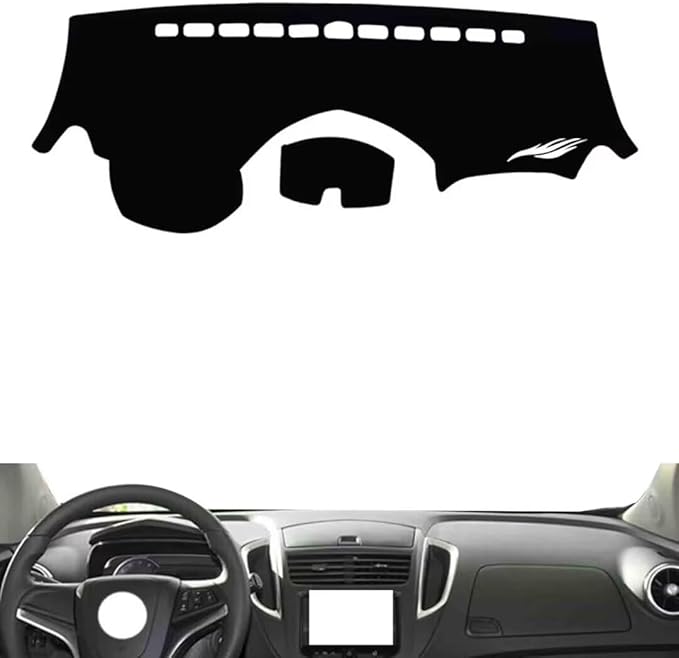 leather dashboard cover Compatible with Chevy Trax 2014-2016，dash cover（black）