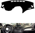 leather dashboard cover Compatible with BMW 1 series 2012-2016，dash cover（black）
