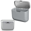 MAIBAOYUAN Car Trash Can with Lid, Leakproof Auto Garbage Bin, Waterproof Car Trash Bag Holder with PU Leather Top for Back of Seat/Door, Fit for SUVs, Sedans, Trucks Grey