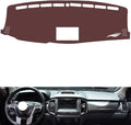 Leather Dashboard Cover Compatible with Ford Everest (Storage Box)，Dash Cover, Non-Slip Dash Cover, Dash mat Dashboard Cover, Interior Dash Covers