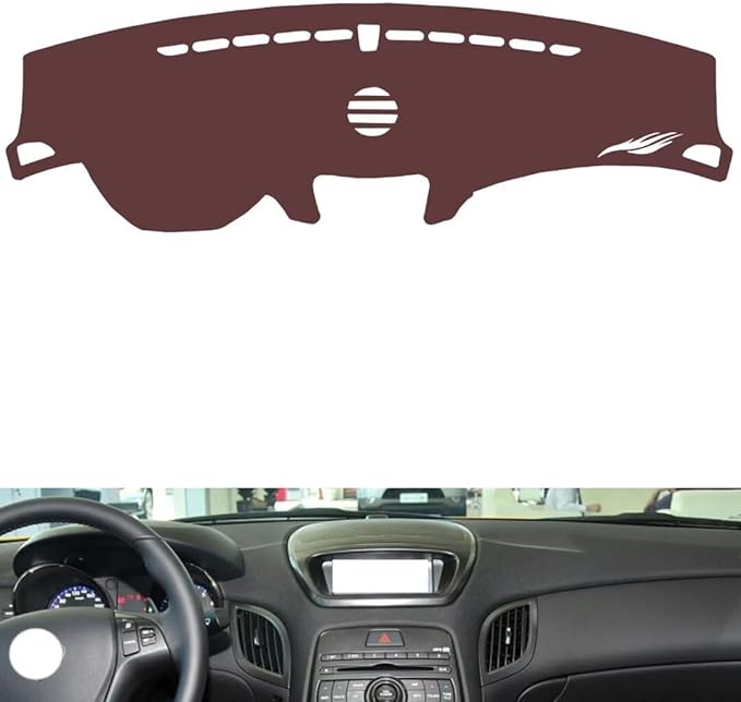 Leather Dashboard Cover Compatible with HyundaiHyundai Genesis Coupe 2009-2010，Dash Cover, Non-Slip Dash Cover, Dash mat Dashboard Cover, Interior Dash Covers