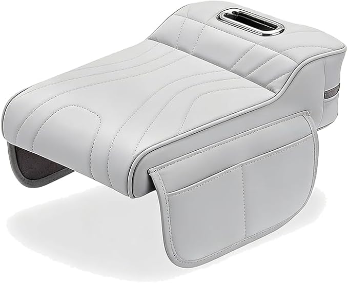 Car Armrest Cushion for Subaru Outback 1994–2025 2026 B16,Memory Foam Center Console Cover with Tissue Box and Cup Holder,Center Console Cover,White