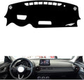 leather dashboard cover Compatible with Mazda CX-3（HUD），dash cover（black）
