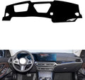 leather dashboard cover Compatible with BMW I3 (HUD 2022-2024，dash cover（black）