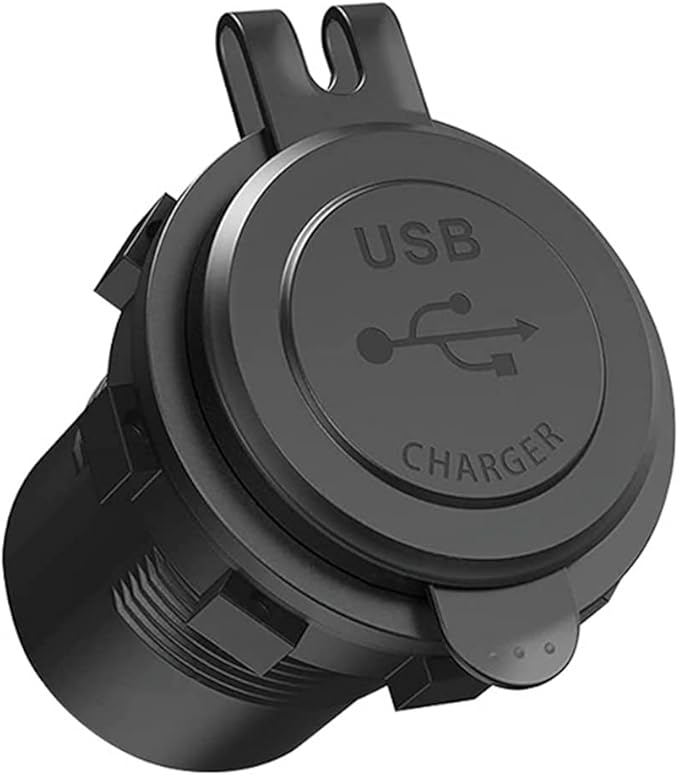 USB Outlet for Laptop USB C Car Charger Socket PD 12V Multi Port Outlet Waterproof Adapter for Car Boat Truck, Black, 500356290