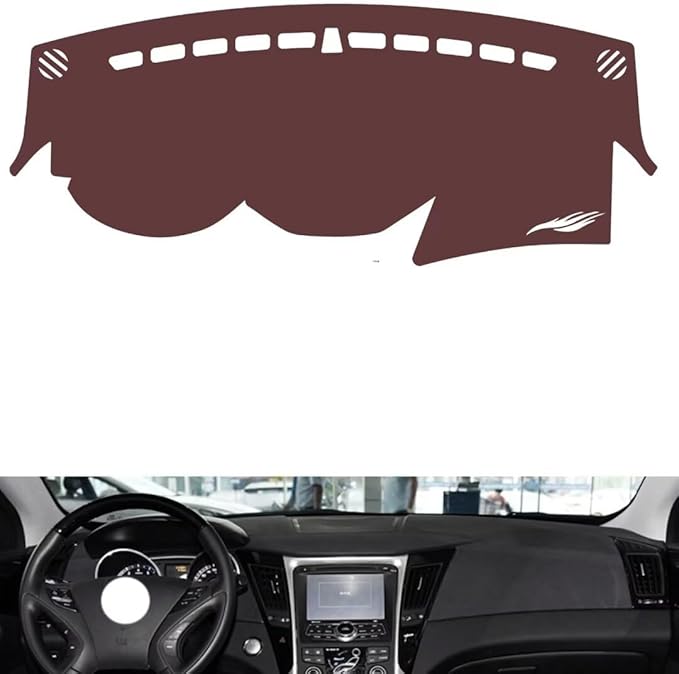 Leather Dashboard Cover Compatible with HyundaiHyundai Sonata Ⅷ (No Speaker)，Dash Cover, Non-Slip Dash Cover, Dash mat Dashboard Cover, Interior Dash Covers