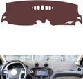 Leather Dashboard Cover Compatible with Ford Mondeo 2007-2012,Dash Board Cover mat Anti-Slip Sun-Proof and dust-Proof(Brown)