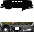 Leather Dashboard Cover Compatible with Cadillac ATS (No Speaker) 2014-2019，Dash Cover（Black）