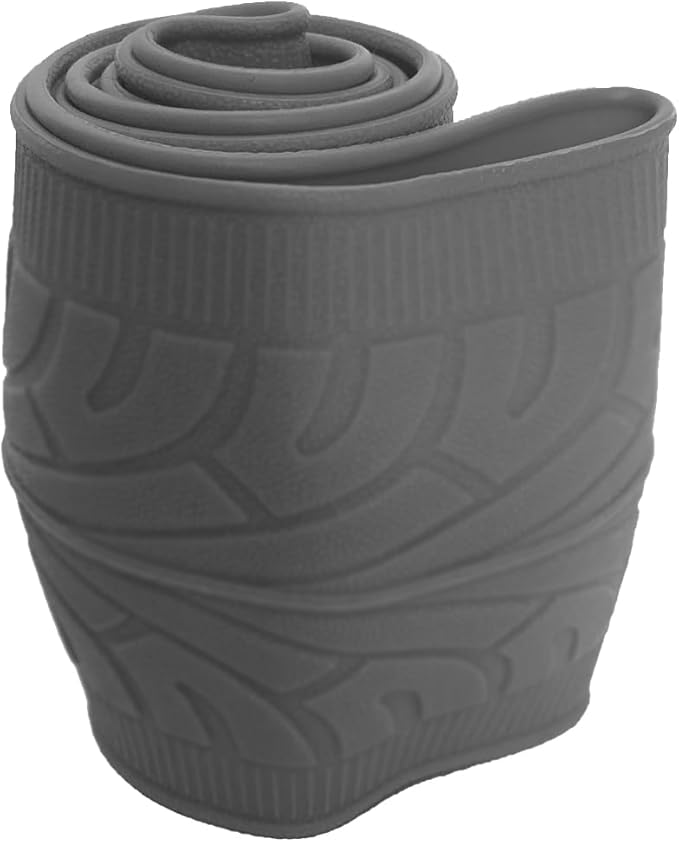 Universal Gray Steering Wheel Cover：13.5 to 15 Inches Flexible Silicone Anti Slip Steering Wheel Protector Fit for Most Car Models Including Round D Shape or Special Shape