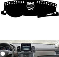 Leather Dashboard Cover Compatible with Mercedes GLE W166 2015-2019，Dash Cover（Black）