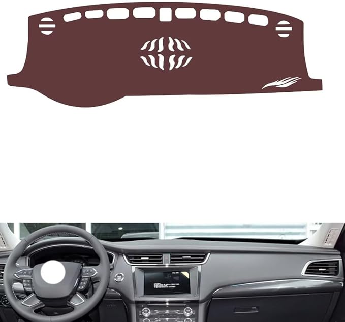 Leather Dashboard Cover Compatible with Ford New Taurus （No Warning Light） 2015-2019，Dash Cover, Non-Slip Dash Cover, Dash mat Dashboard Cover, Interior Dash Covers