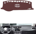 Leather Dashboard Cover Compatible with Ford New Taurus （No Warning Light） 2015-2019,Dash Board Cover mat Anti-Slip Sun-Proof and dust-Proof(Brown)