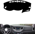 leather dashboard cover Compatible with HyundaiHyundai NEW Tucson 2015-2018，dash cover（black）