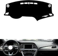 leather dashboard cover Compatible with HyundaiHyundai sonata Ⅸ，dash cover（black）