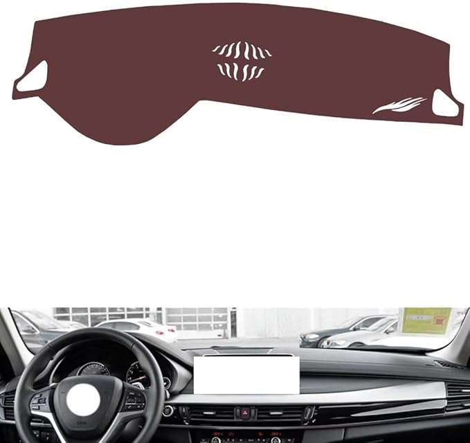Leather Dashboard Cover Compatible with BMW X6（NO HUD） 2015-2019，Dash Cover, Non-Slip Dash Cover, Dash mat Dashboard Cover, Interior Dash Covers
