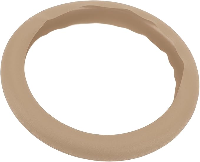 Silicone Steering Wheel Cover, Antislip Design, Sweatproof Protector for Cars, Fits Most Standard Sizes (Khaki)