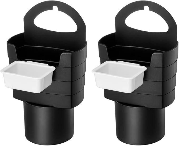 2 Pack French Fry Holder for Car Multi-Purpose Fast Food Drink Cup Holder Expander Car Storage Box Holder with Dipping Sauce Holder