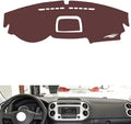 Leather Dashboard Cover Compatible with VW Compatible with TIGUAN，Dash Cover, Non-Slip Dash Cover, Dash mat Dashboard Cover, Interior Dash Covers