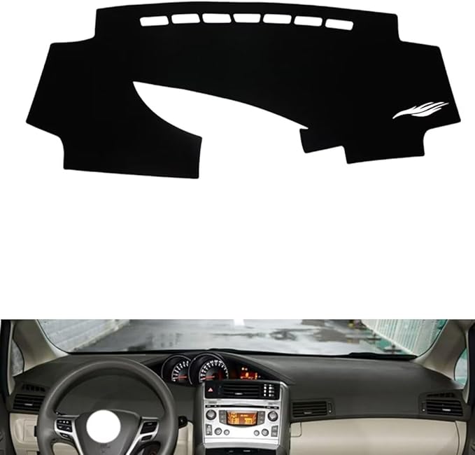 leather dashboard cover Compatible with Toyota EZ，dash cover（black）