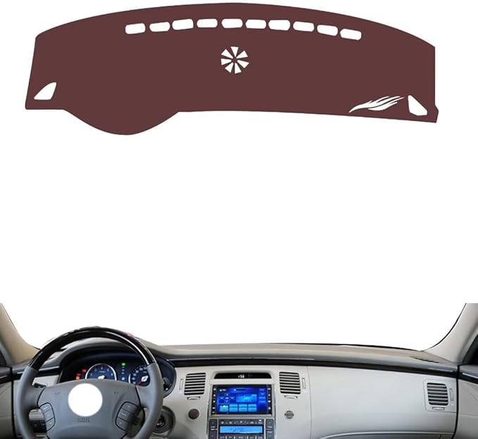 Leather Dashboard Cover Compatible with Hyundai Grandeur 2006-2010，Dash Cover, Non-Slip Dash Cover, Dash mat Dashboard Cover, Interior Dash Covers
