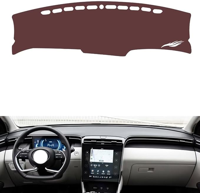 Leather Dashboard Cover Compatible with HyundaiHyundai Tucson L 2021-23，Dash Cover, Non-Slip Dash Cover, Dash mat Dashboard Cover, Interior Dash Covers