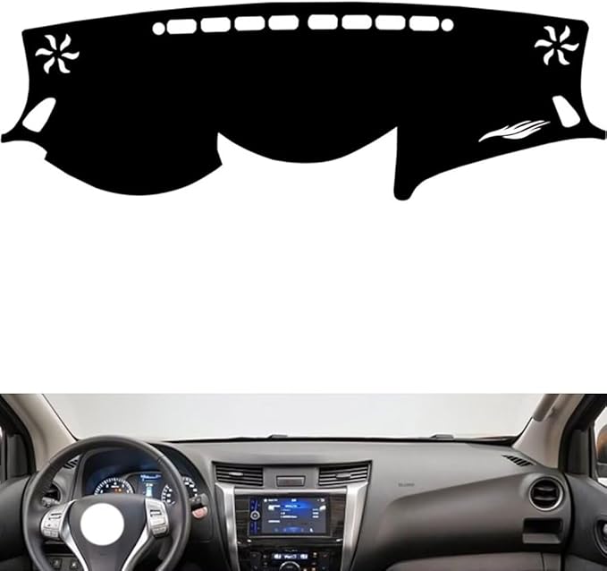 leather dashboard cover Compatible with Nissan TERRA，dash cover（black）