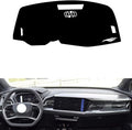 Leather Dashboard Cover Compatible with Audi Q4 e-tron（NO HUD） 2022-2024，Dash Cover（Black）