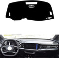 leather dashboard cover Compatible with Audi Q5 e-tron（NO HUD） 2022-2023，dash cover（black）