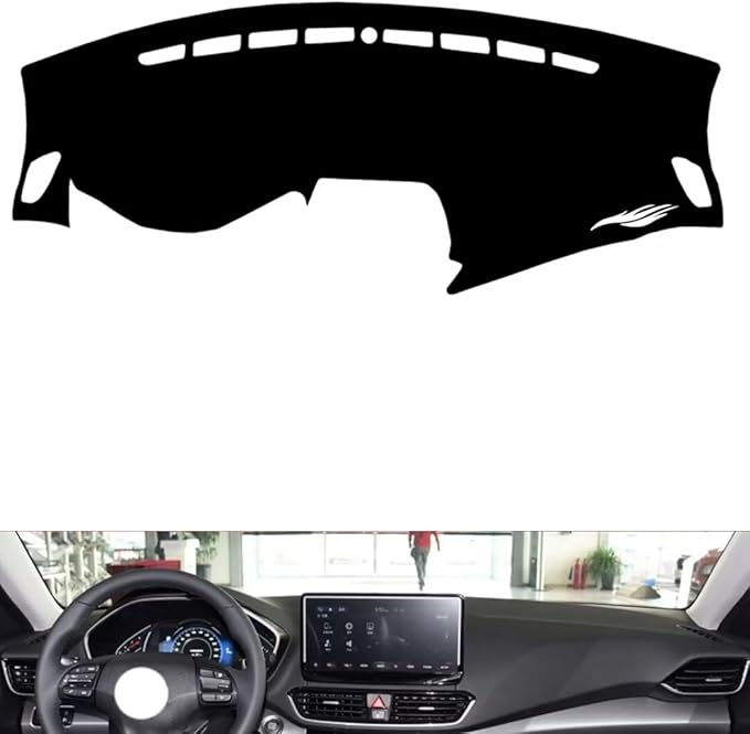 leather dashboard cover Compatible with HyundaiHyundai LA FESTA 2018-2021，dash cover（black）