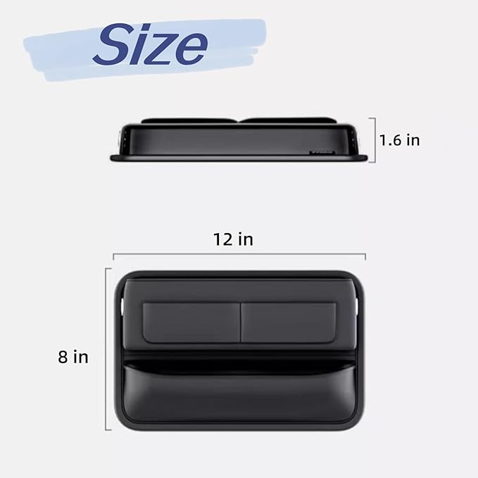 AutoCabins 2 Pack Premium Car Seat Gap Filler Organizer - Universal Storage Box with Card Slots for Phones/Keys/Glasses, Fits Cars, SUVs & Trucks (Coffee-colored)