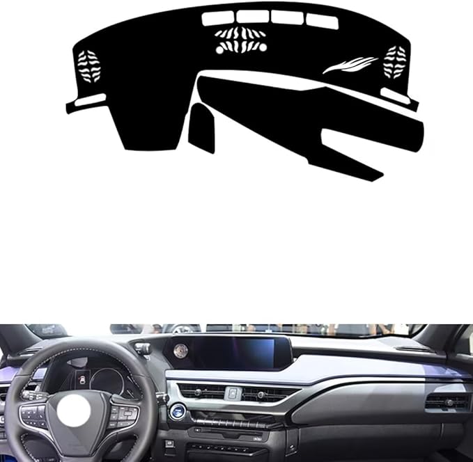 leather dashboard cover Compatible with LEX UX 2019-2020，dash cover（black）