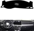 leather dashboard cover Compatible with VW Compatible with TIGUAN X (speakers 2022-2023，dash cover（black）