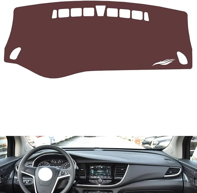 generic leather dashboard cover Compatible with Buick Encore 2016-2018，dash cover, Non-Slip Dash Cover, Dash mat Dashboard Cover, Interior Dash Covers, brown