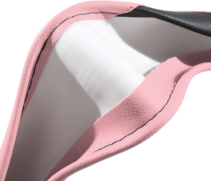 Car Steering Wheel Cover, Microfiber Leather Steering Wheel Cover Universal Fit 14.5-15 inch Anti-Slip Comfortable Breathable Car Wheel Protector for Men Women,Pink