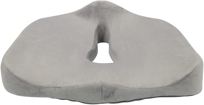 RoadPro RPC16 Memory Foam Seat Cushion - Office Chair Cushion and Car Truck Accessory - Gray