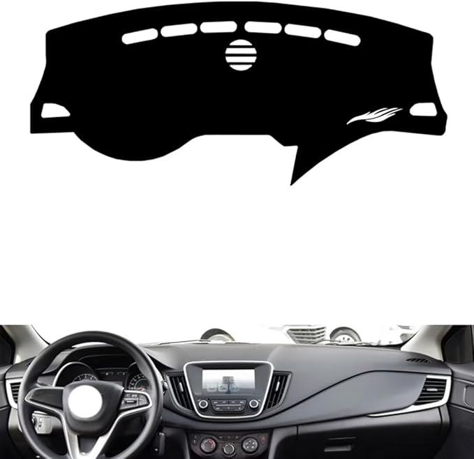 leather dashboard cover Compatible with Chevy Cavalier 2016-2019，dash cover（black）