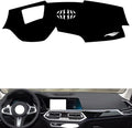 leather dashboard cover Compatible with BMW X7 (hud) 2019-2022，dash cover（black）