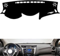 leather dashboard cover Compatible with Nissan NAVARA，dash cover（black）