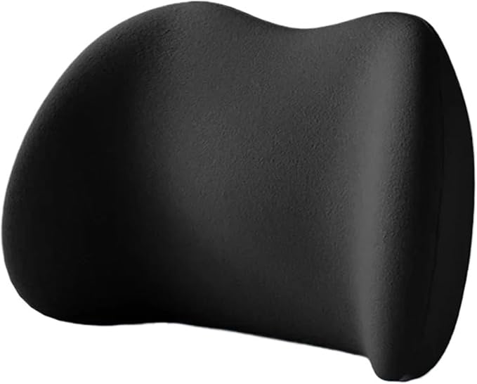 Memory Foam Car Neck Pillow & Waist Cushion - Soft fit for Seat Headrest & Lumbar Support for Comfort(Hb-Gray 1set)