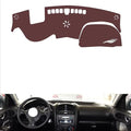Leather Dashboard Cover Compatible with HyundaiHyundai Santafe（HUD,Dash Board Cover mat Anti-Slip Sun-Proof and dust-Proof(Brown)