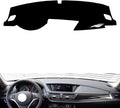 leather dashboard cover Compatible with BMW X1 (No speaker 2011-2015，dash cover（black）