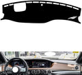 Leather Dashboard Cover Compatible with Mercedes S Class W222（HUD 2014-2020，Dash Cover（Black）