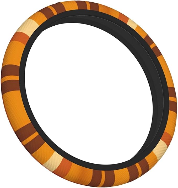 Steering Wheel Cover Polyester Thick Non-Slip Car Steering Wheel Cover Protector Universal 15 Inch, Yellow Buffalo Plaid,Check